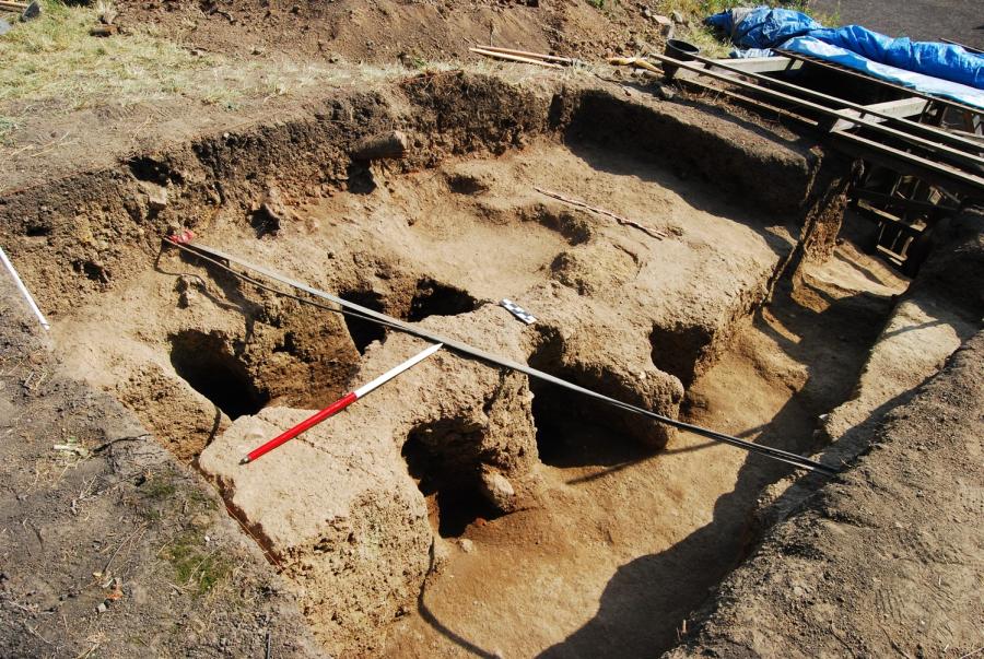 Dvojitý rad palisády na severnom úseku sondy I Fotogaléria